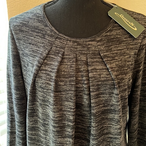 Ofeefan Ladies Top Black and gray Large New with tag - Picture 4 of 12